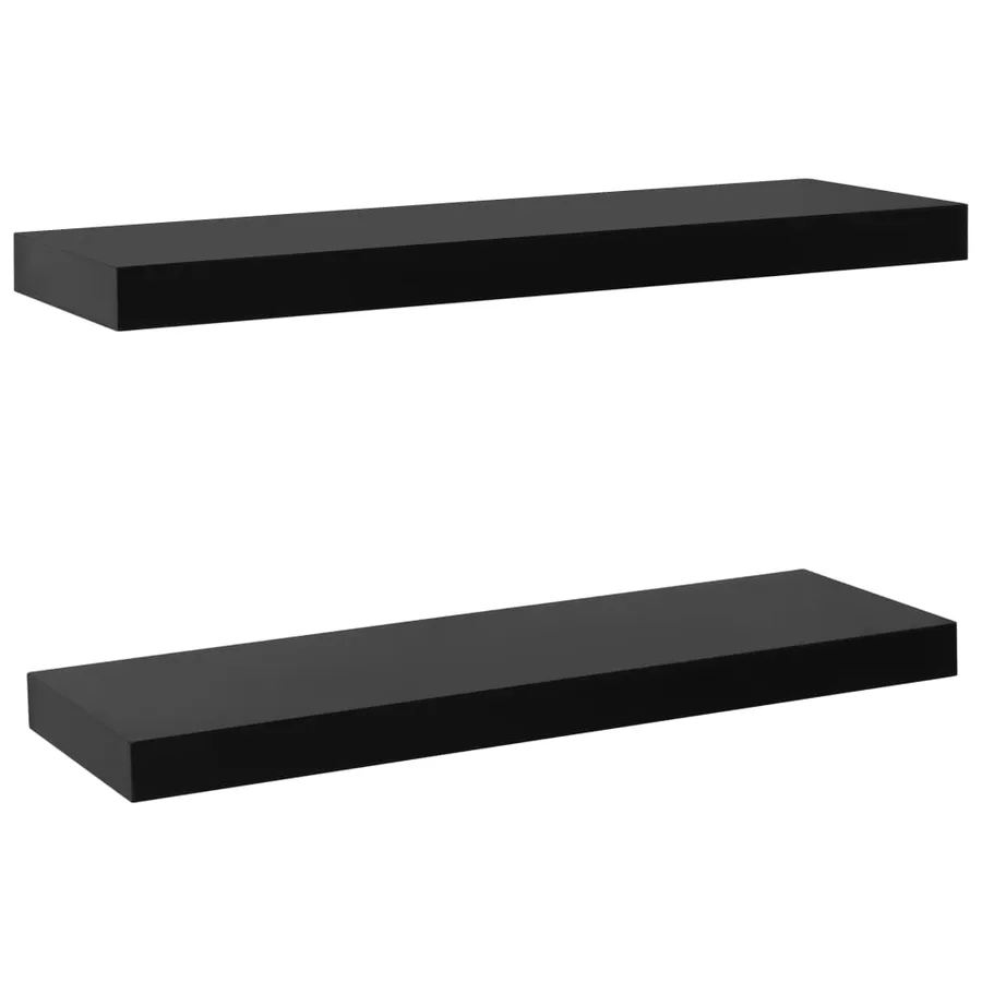 Étagères murales flottantes 2 pcs Noir 60x20x3,8 cm - 2