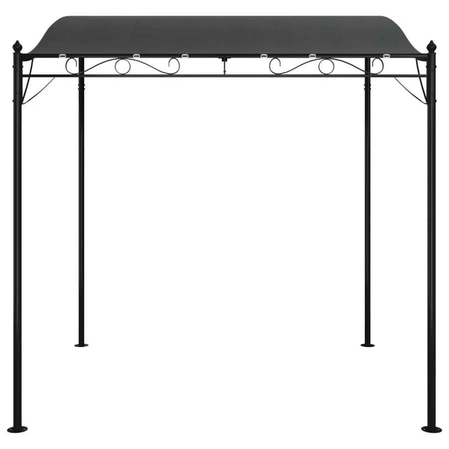 Auvent anthracite 2x2,3 m 180 g/m² tissu et acier - 3