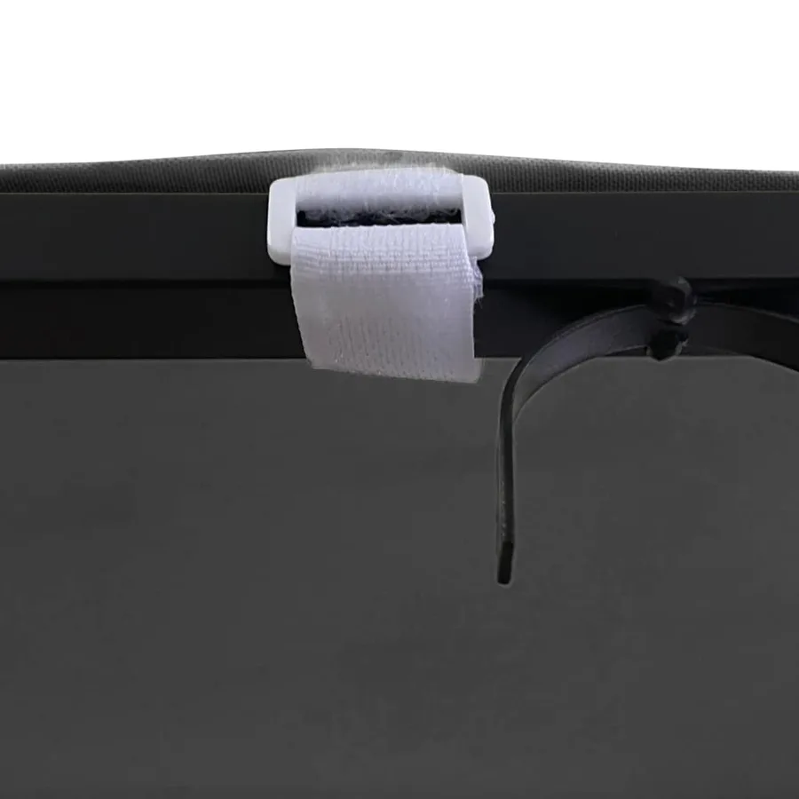 Auvent anthracite 2x2,3 m 180 g/m² tissu et acier - 6