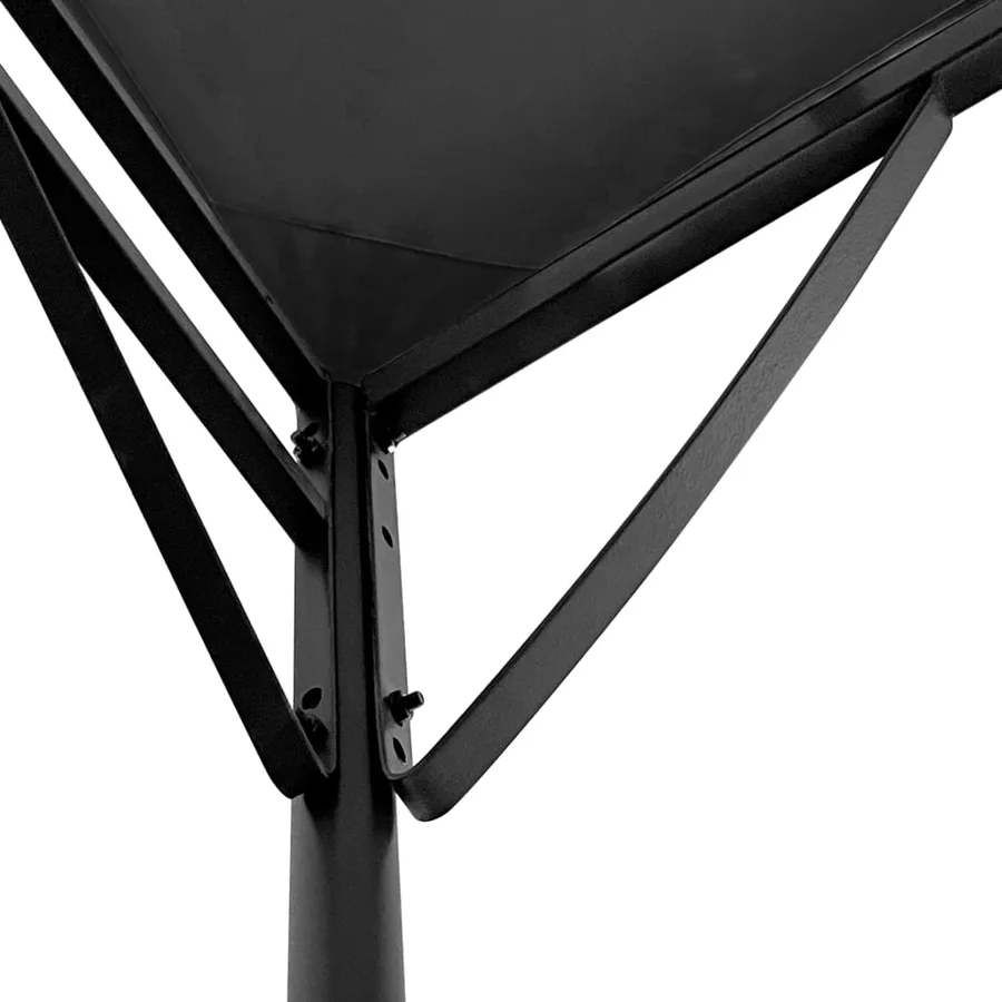 Auvent anthracite 2x2,3 m 180 g/m² tissu et acier - 7
