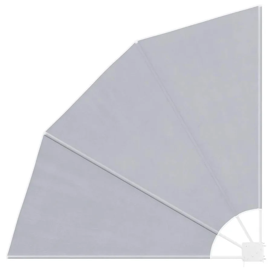 Auvent latéral pliable de balcon Gris 140x140 cm - 2
