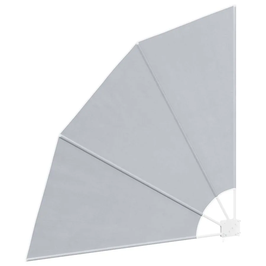 Auvent latéral pliable de balcon Gris 140x140 cm - 4