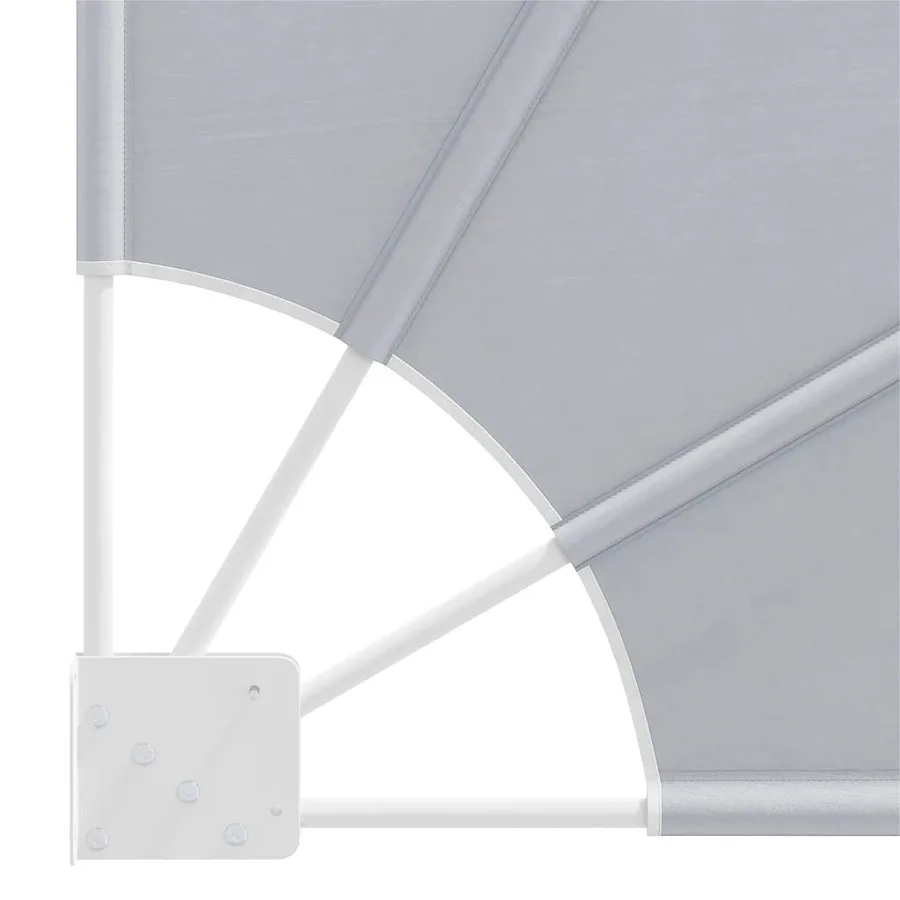 Auvent latéral pliable de balcon Gris 140x140 cm - 8