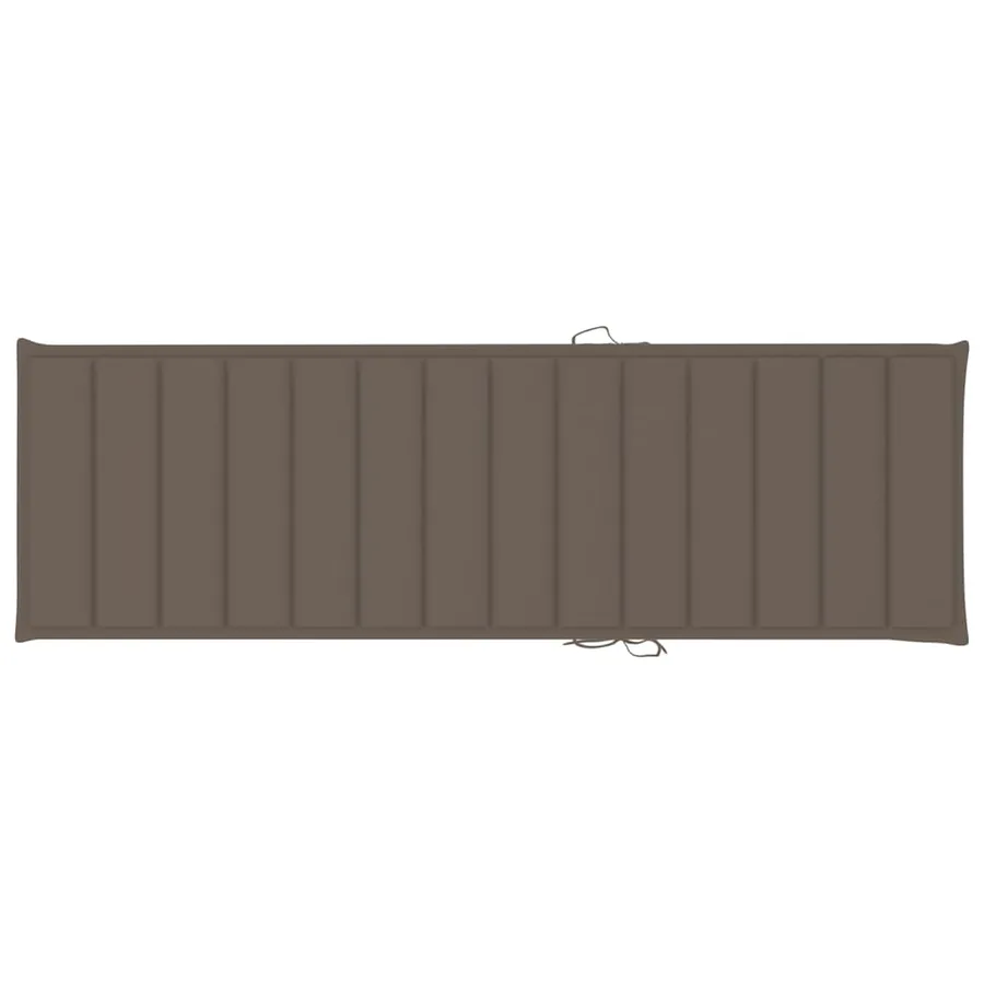 Chaise longue pliable avec coussin Bois d'acacia solide - 17