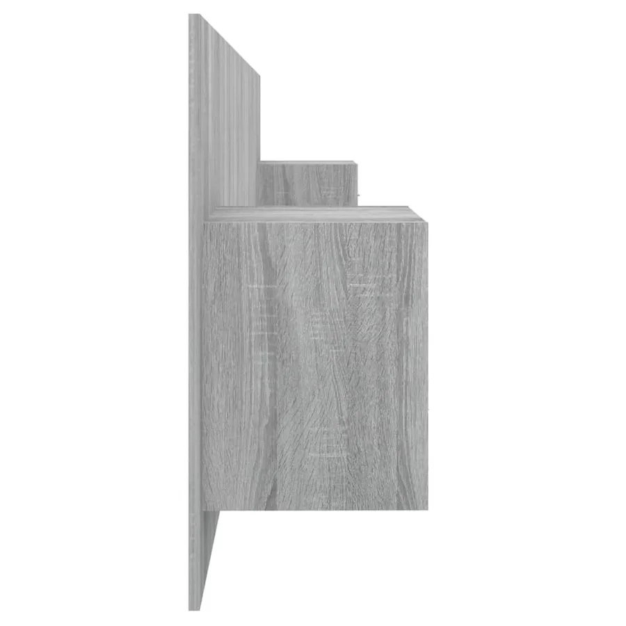 Tête de lit avec armoires sonoma gris Bois d'ingénierie - 5