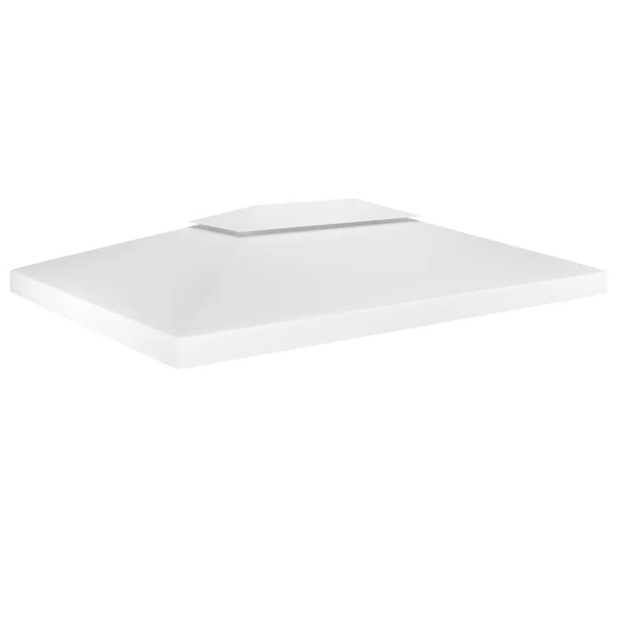 Toile de toit de belvédère 2 niveaux 310 g/m² 4x3 m Blanc
