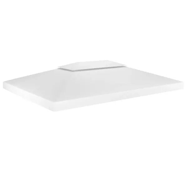 Toile de toit de belvédère 2 niveaux 310 g/m² 4x3 m Blanc
