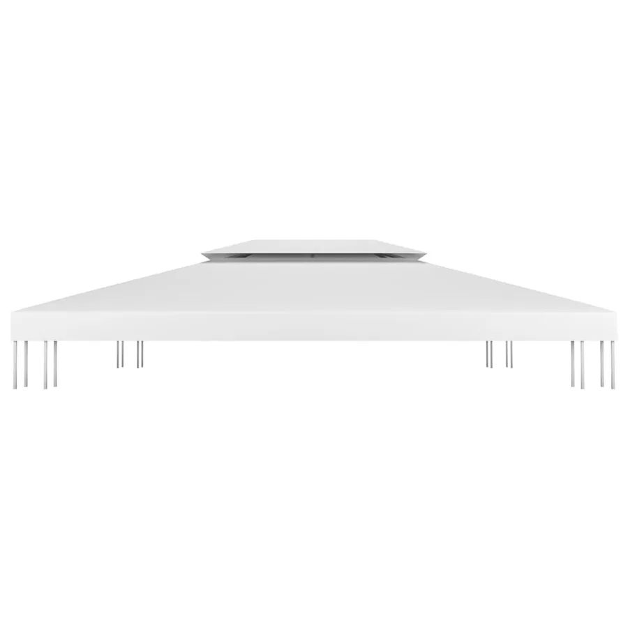 Toile de toit de belvédère 2 niveaux 310 g/m² 4x3 m Blanc - 3