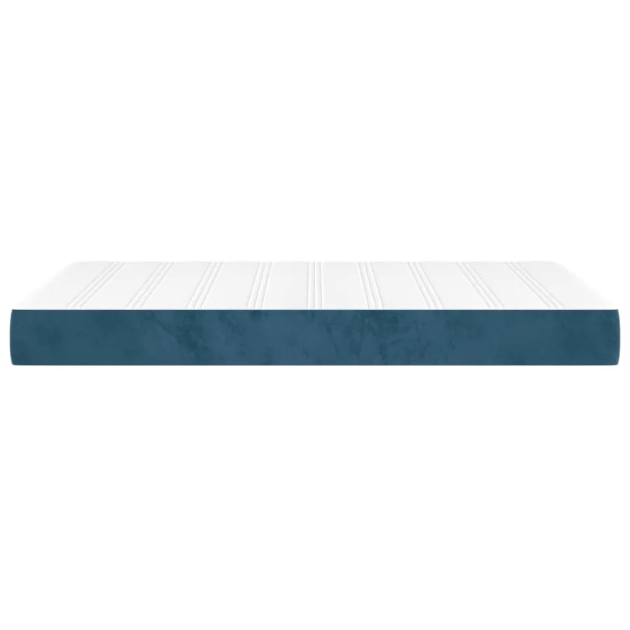 Matelas de lit à ressorts ensachés fermeté moyenne Bleu foncé 120x200x20 cm - 4