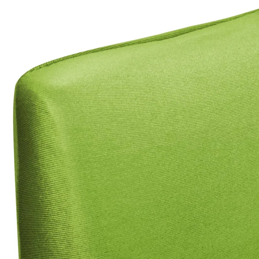 Housse de chaise droite extensible 4 pcs vert - 5