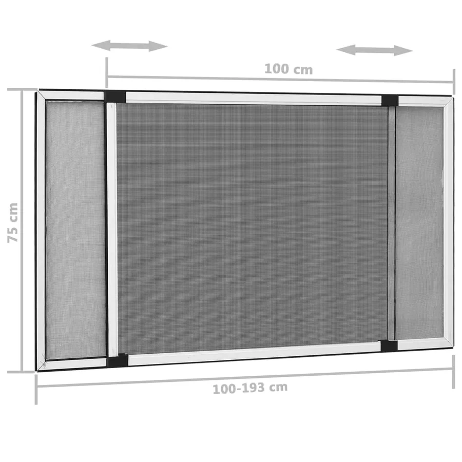 Moustiquaire extensible pour fenêtres Blanc (100-193)x75 cm - 11