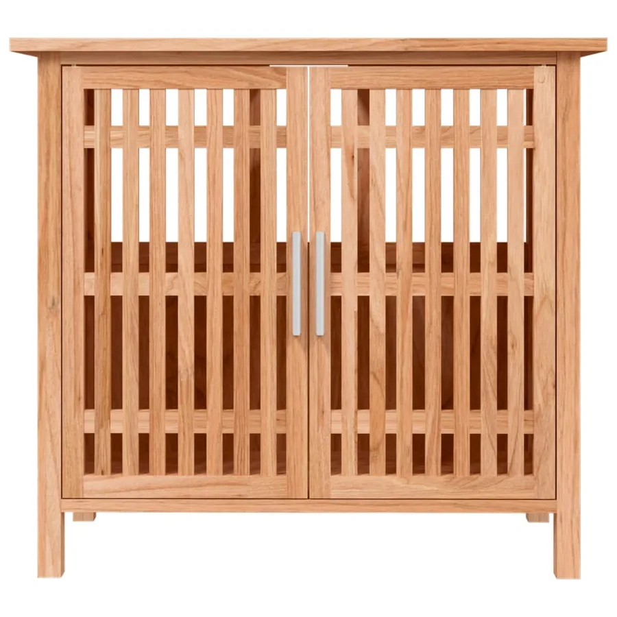 Armoire de salle de bain 66x29x61,5 cm Bois massif de noyer - 3