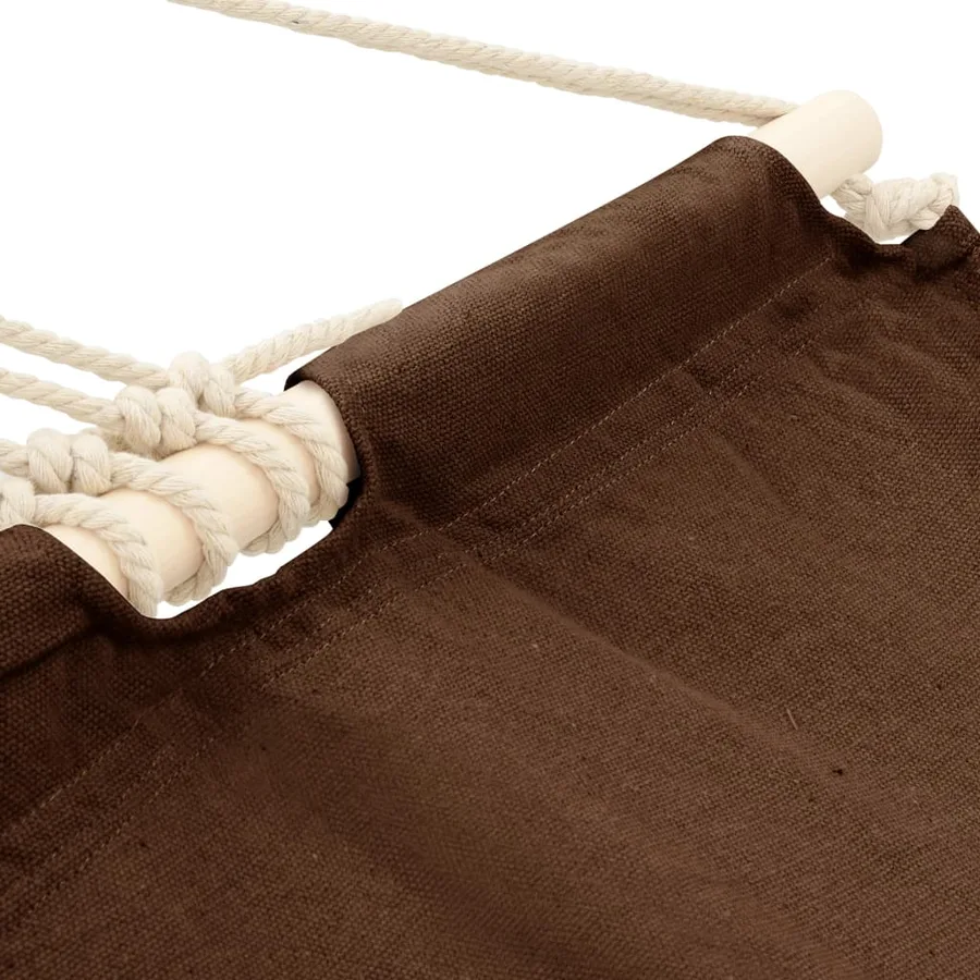 Hamac avec barre 210x150 cm Marron - 3