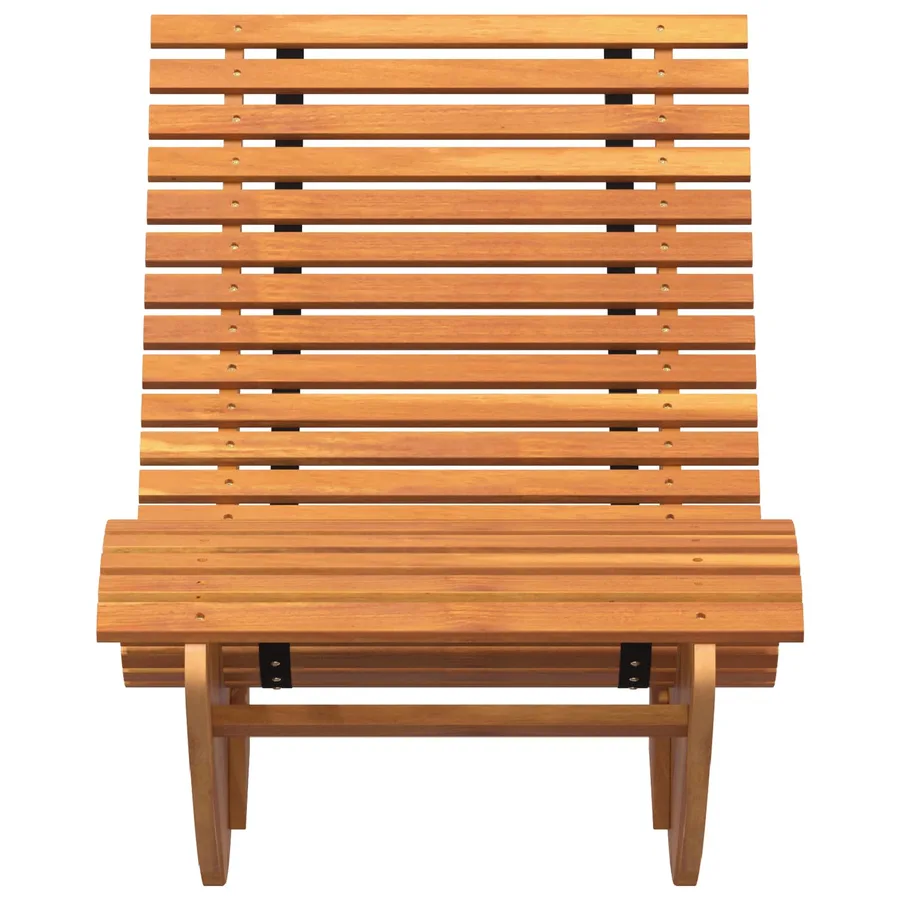 Chaises longues basculantes lot de 2 bois d'acacia - 5