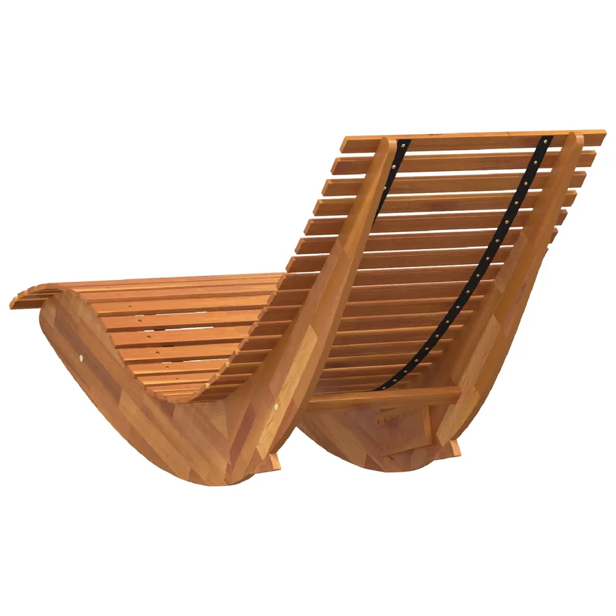Chaises longues basculantes lot de 2 bois d'acacia - 7