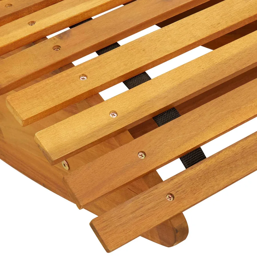 Chaises longues basculantes lot de 2 bois d'acacia - 9