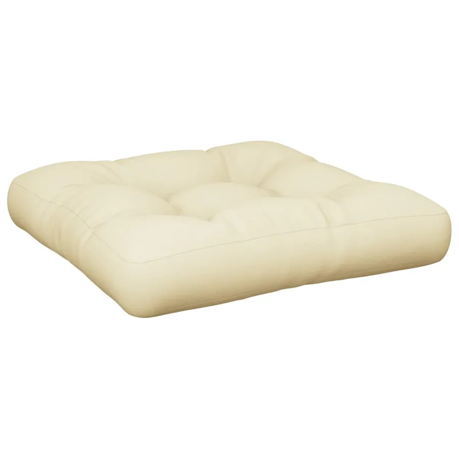 Coussin de palette sable 58x58x10 cm tissu - 2