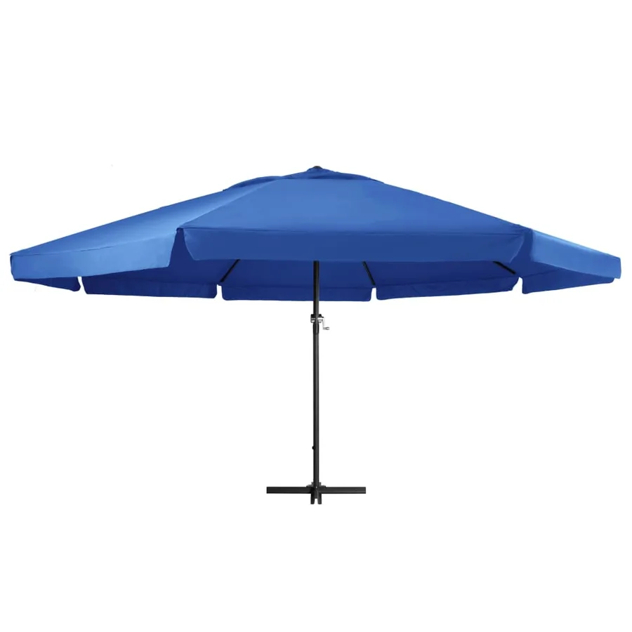 Parasol de jardin avec mât en aluminium 500 cm bleu azuré - 2