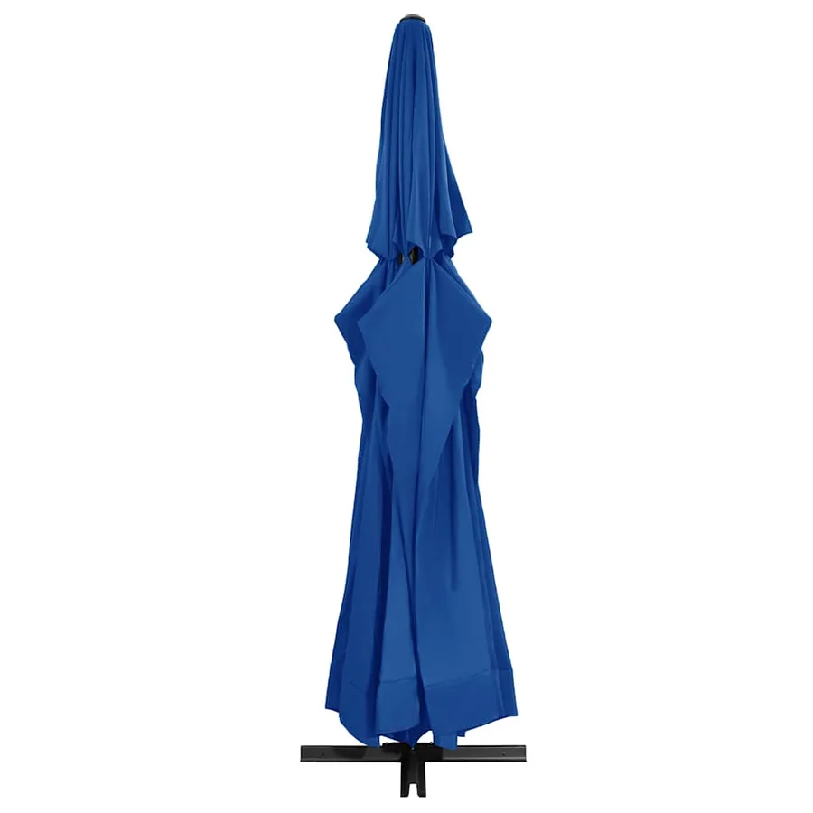 Parasol de jardin avec mât en aluminium 500 cm bleu azuré - 3