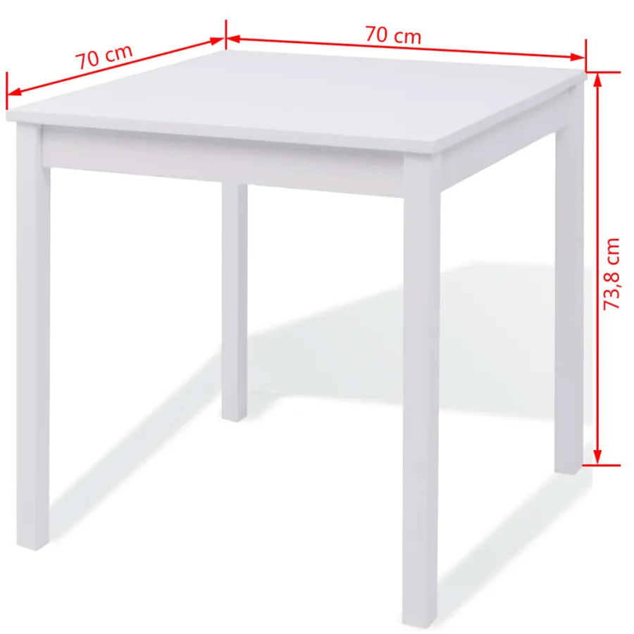 Ensemble de salle à manger trois pièces Pinède Blanc - 8