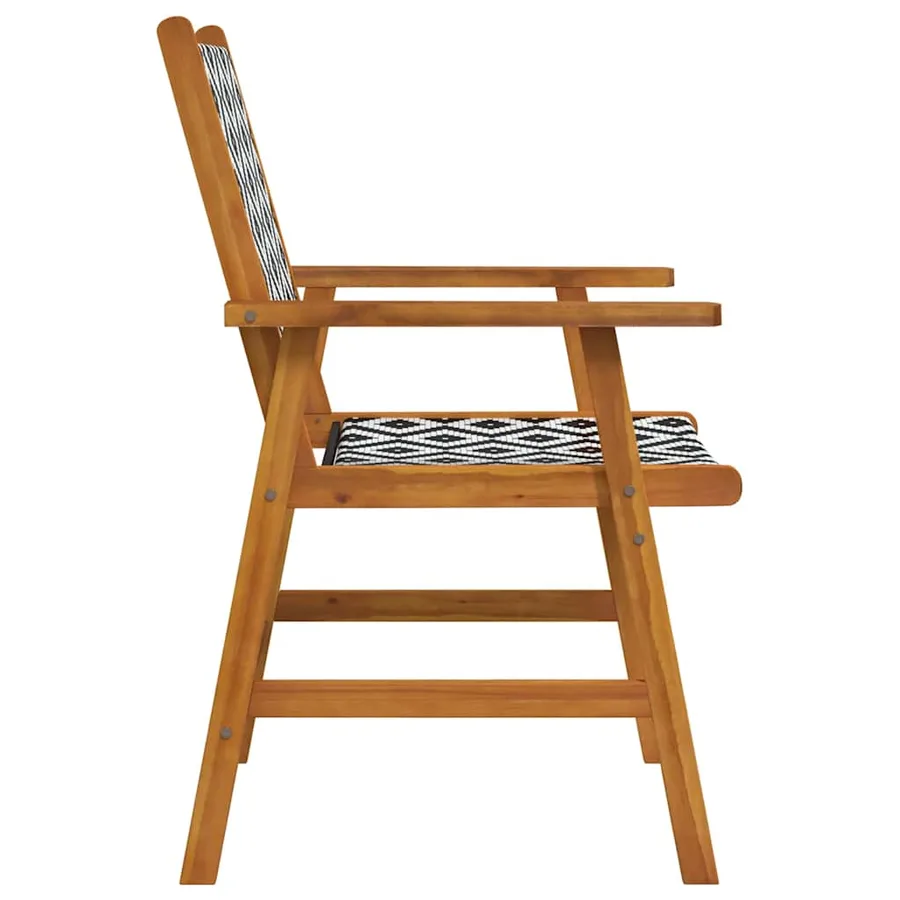 Chaises de jardin 4 pcs en bois d'acacia massif - 5