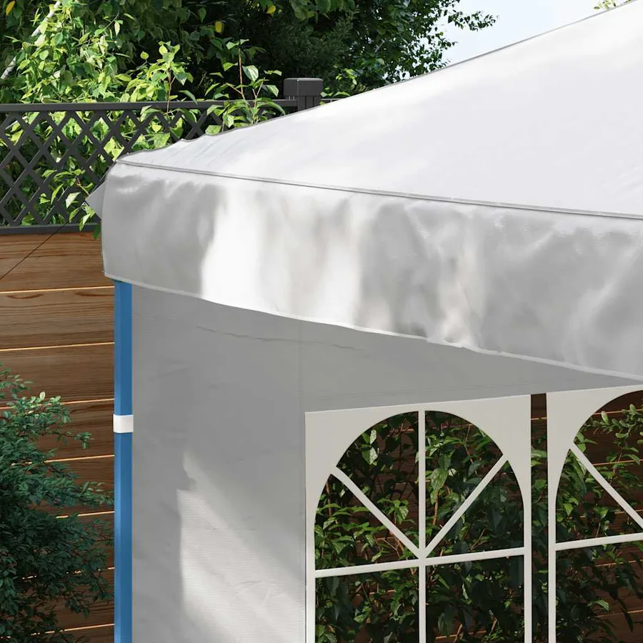 Paroi de tente de réception 2 pcs avec fenêtre PE Blanc - 4
