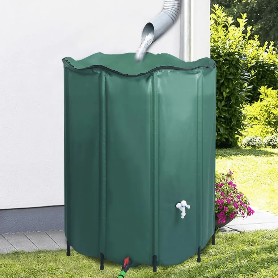 Réservoir pliable d'eau de pluie avec robinet 1000 L