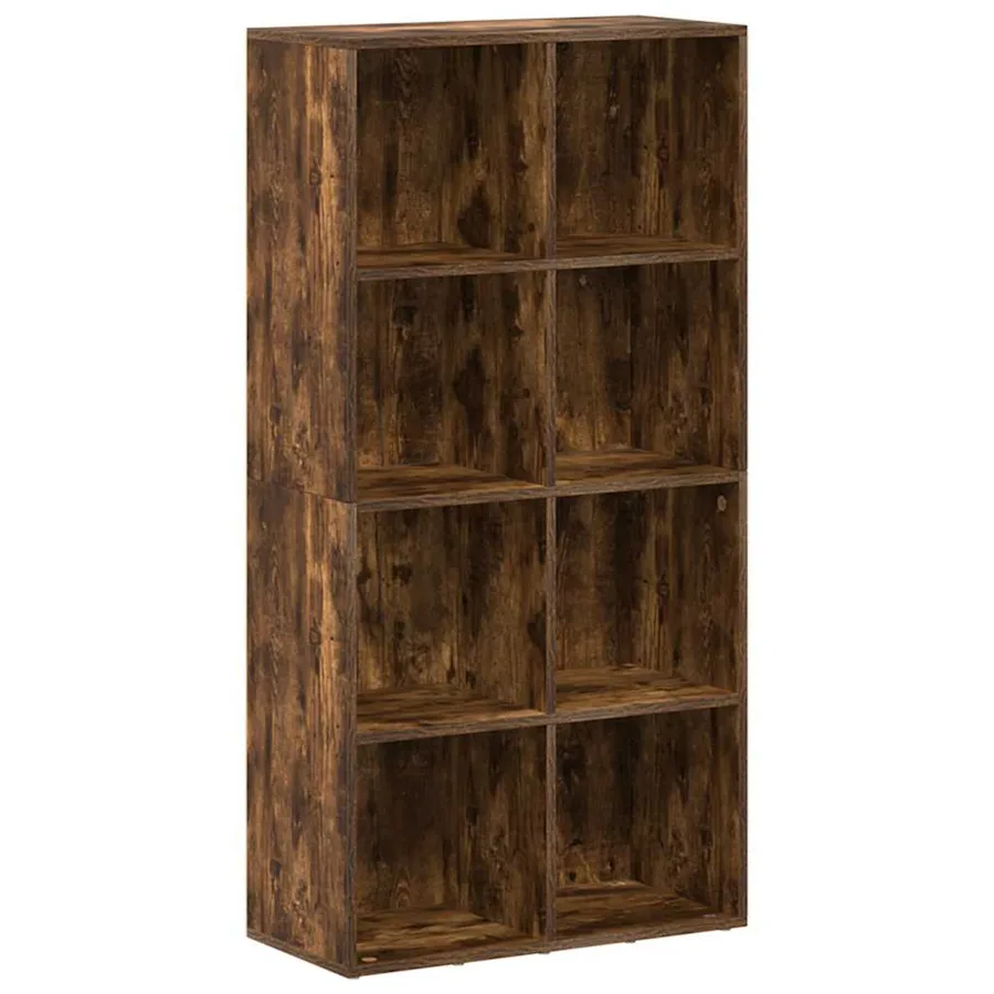 Bibliothèque/Buffet Chêne fumé 66x30x130 cm Bois d'ingénierie - 2