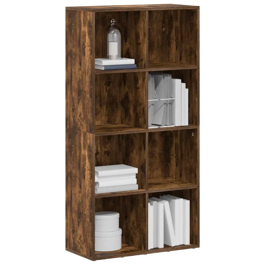 Bibliothèque/Buffet Chêne fumé 66x30x130 cm Bois d'ingénierie - 4