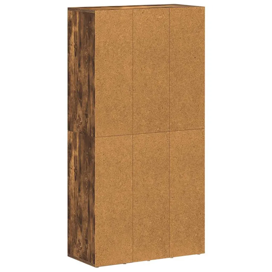 Bibliothèque/Buffet Chêne fumé 66x30x130 cm Bois d'ingénierie - 6