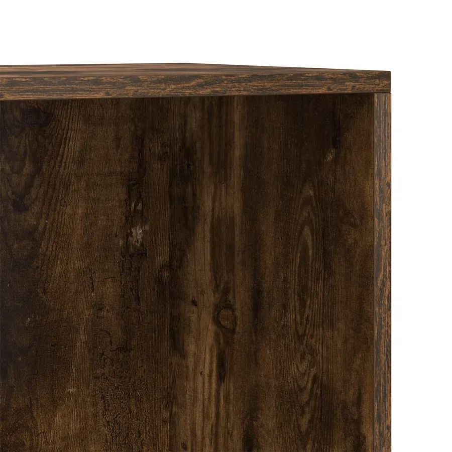 Bibliothèque/Buffet Chêne fumé 66x30x130 cm Bois d'ingénierie - 7