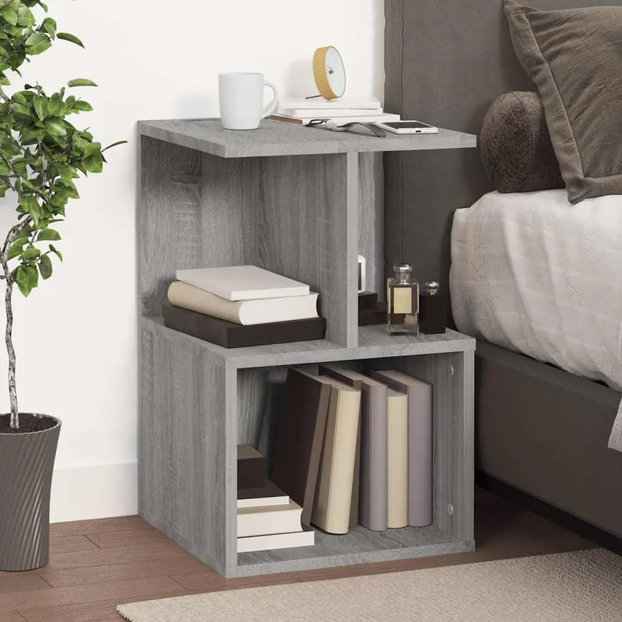 Tables de chevet 2 pcs Sonoma gris 35x35x55 cm Bois ingénierie - 3