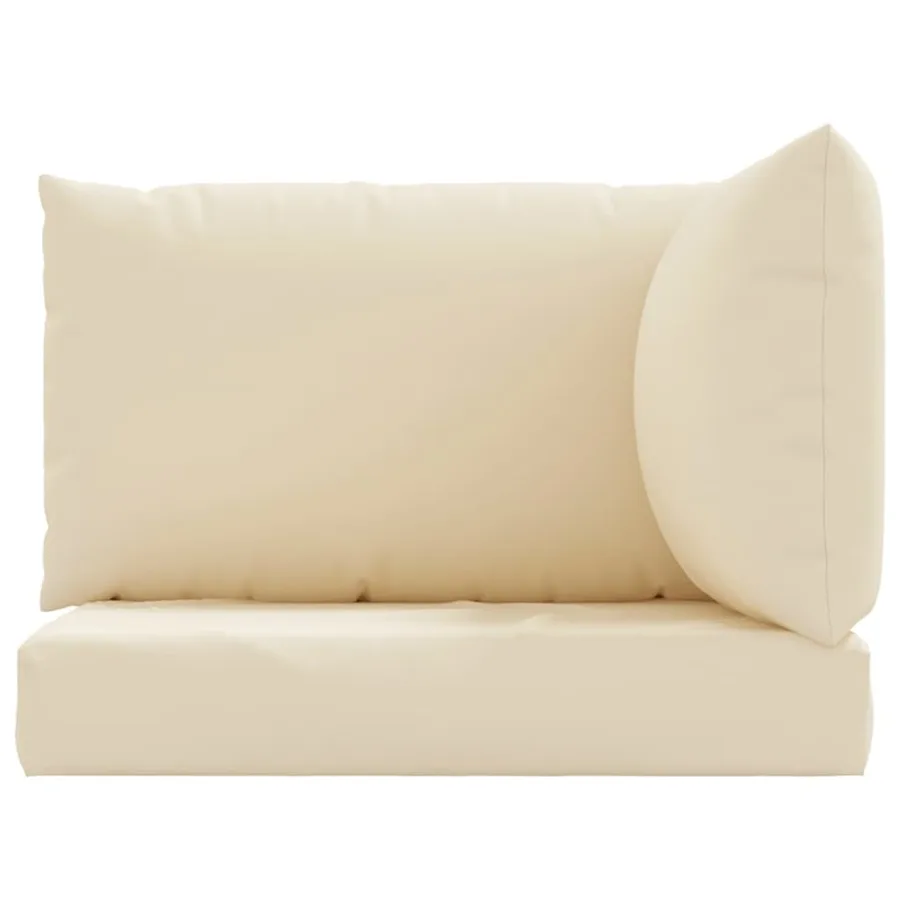 Coussins de palette lot de 3 beige tissu oxford - 4