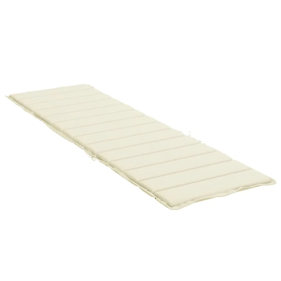 Coussin de chaise longue crème 200x70x3 cm tissu oxford - 4