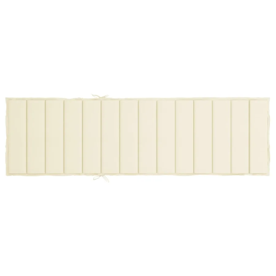 Coussin de chaise longue crème 200x70x3 cm tissu oxford - 5