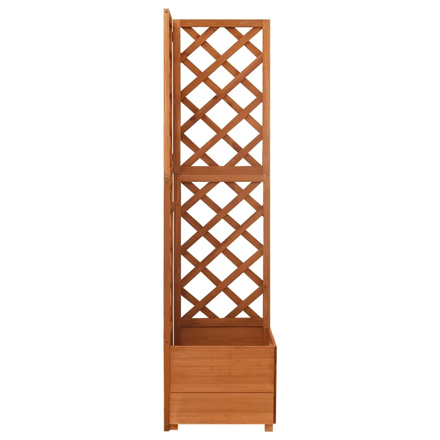 Jardinière d'angle en treillis 40x40x150cm Bois de sapin massif - 2
