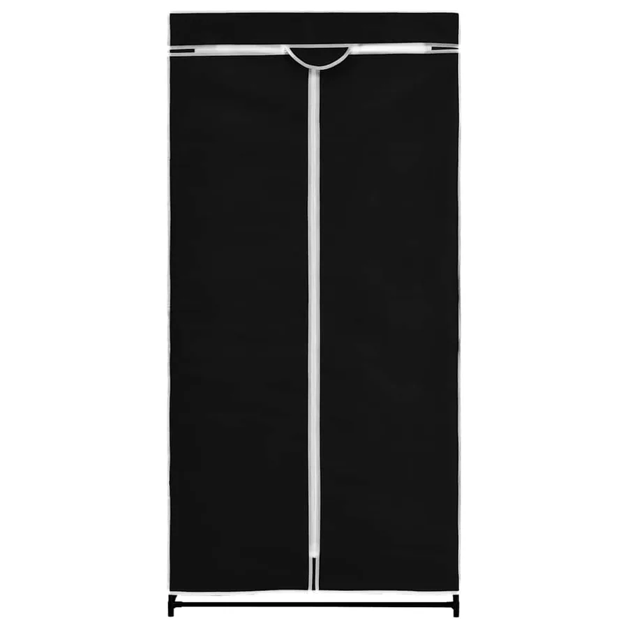 Garde-robe Noir 75x50x160 cm - 4