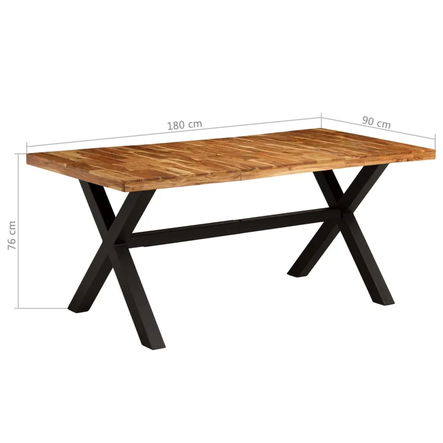 Ensemble de tables à manger 7 pcs Manguier et acacia massif - 12