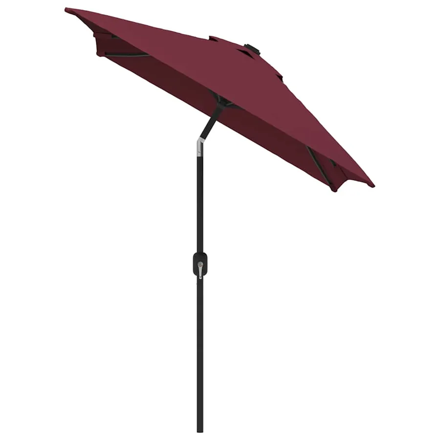 Parasol d'extérieur avec mât en métal 300x200 cm rouge bordeaux - 3