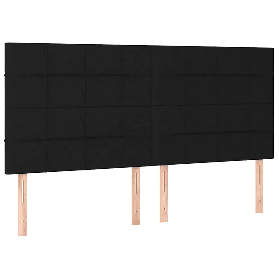 Sommier à lattes de lit avec matelas Noir 180x200 cm Tissu - 6