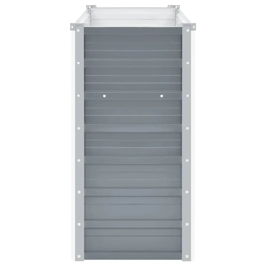 Lit surélevé de jardin Acier galvanisé 100x40x77 cm Gris - 4