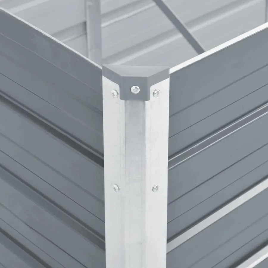 Lit surélevé de jardin Acier galvanisé 100x40x77 cm Gris - 5