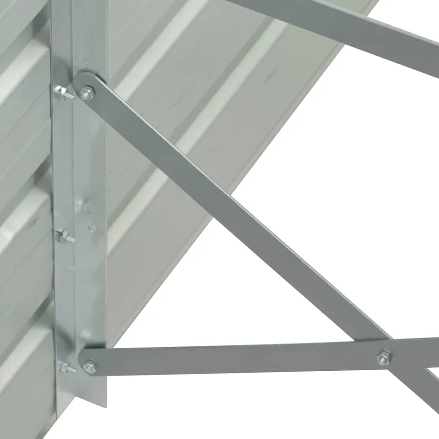 Lit surélevé de jardin Acier galvanisé 100x40x77 cm Gris - 6