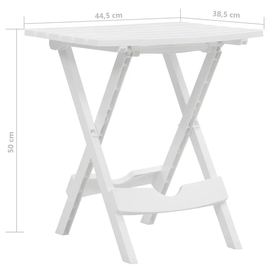 Table pliable de jardin 45,5x38,5x50 cm Blanc - 7