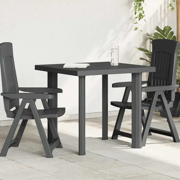 Table de jardin Anthracite 80x75x72 cm Plastique