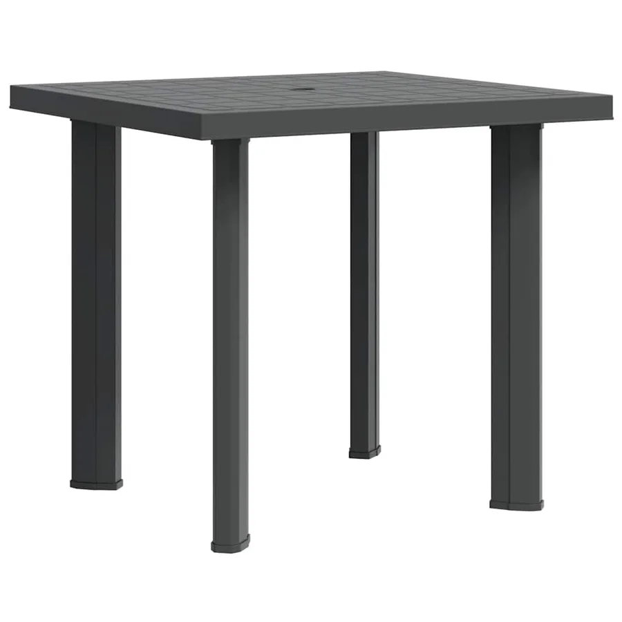 Table de jardin Anthracite 80x75x72 cm Plastique - 2