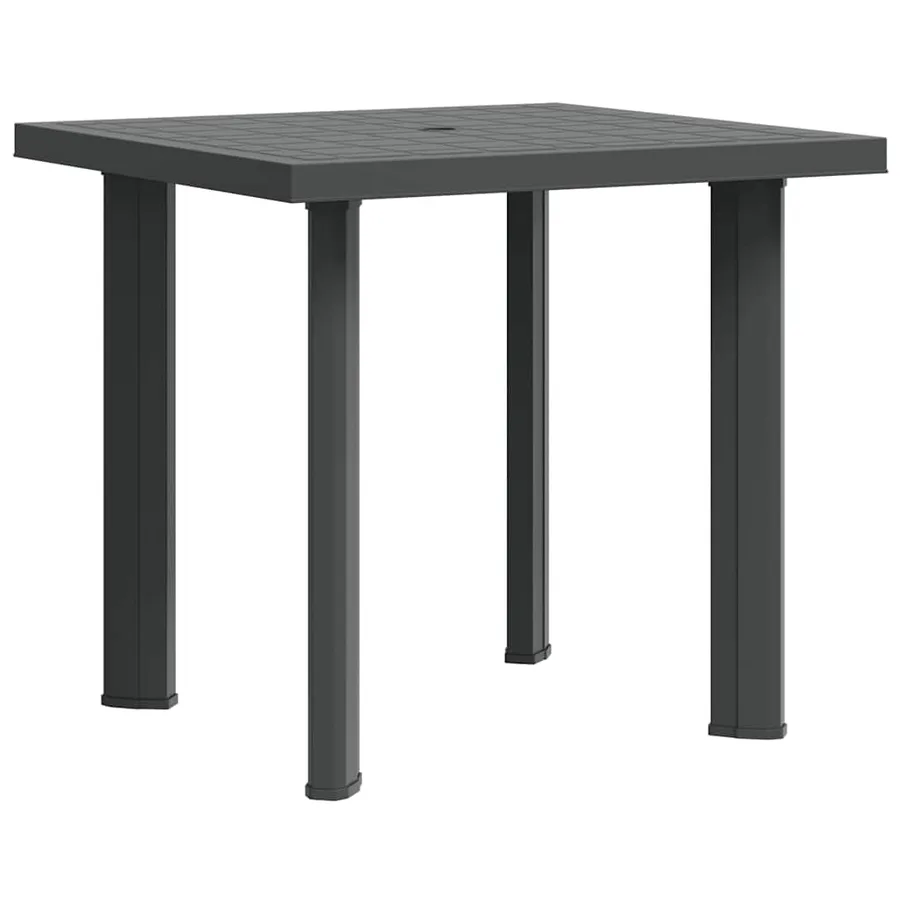 Table de jardin Anthracite 80x75x72 cm Plastique - 7