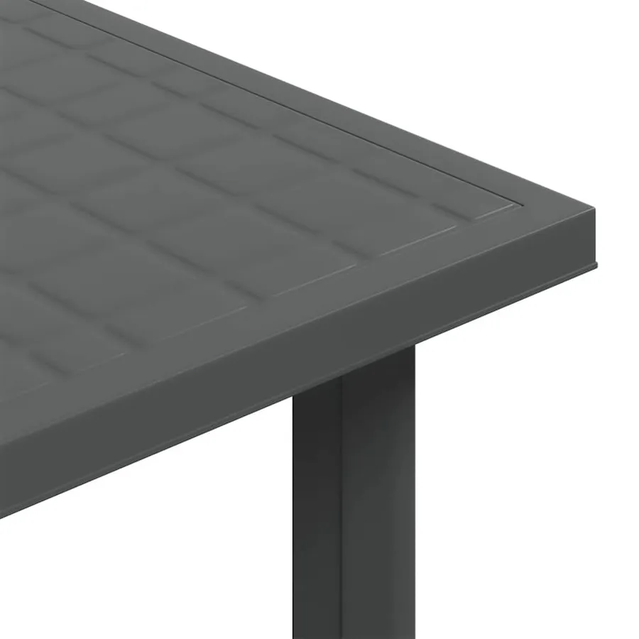 Table de jardin Anthracite 80x75x72 cm Plastique - 8