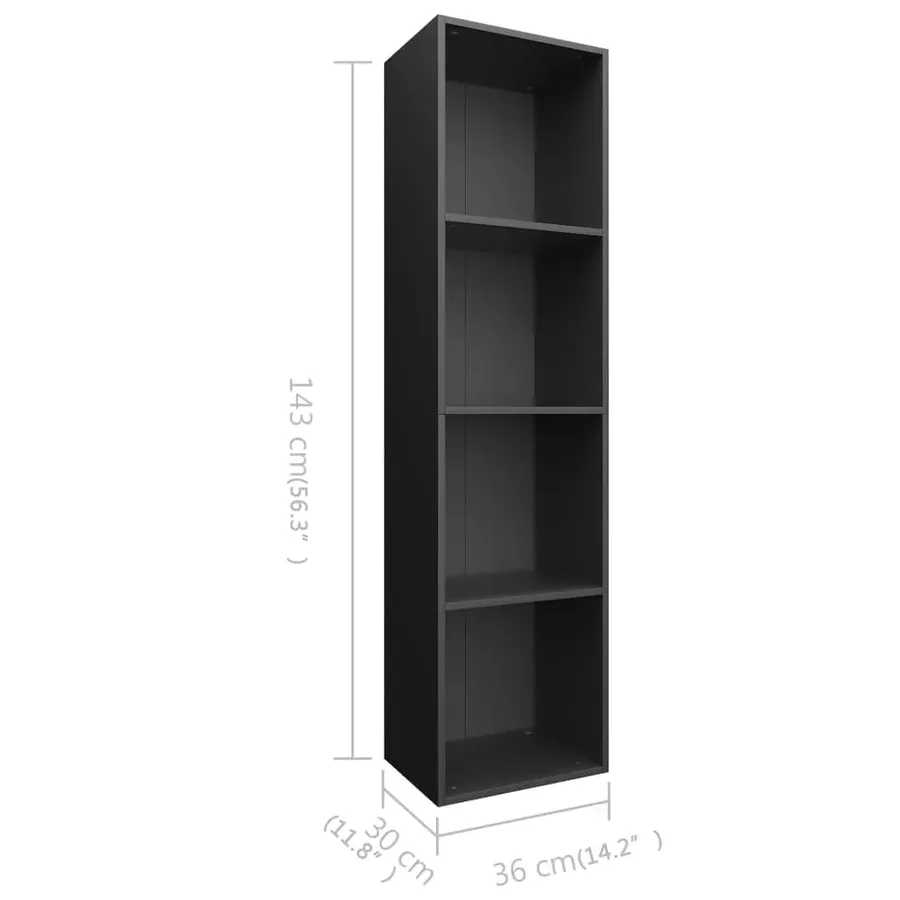 Bibliothèque/Meuble TV Blanc 36x30x143 cm Bois d'ingénierie - 11