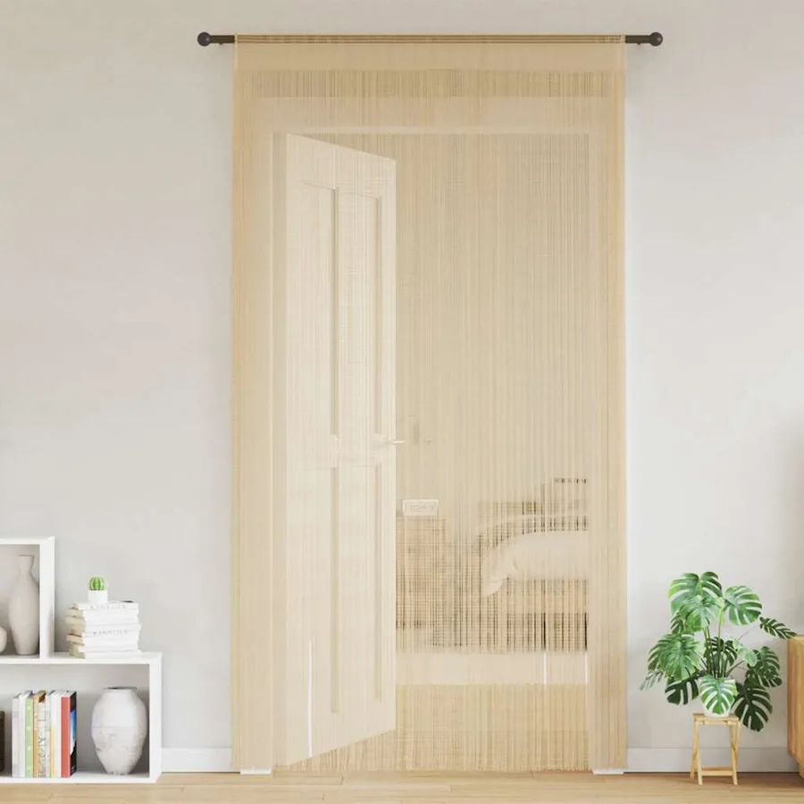 Rideau en fils 2 pcs 140 x 250 cm Beige - 2